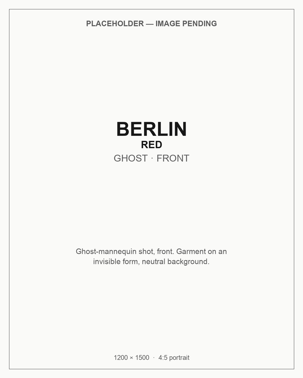BERLIN – Red – ghost mannequin front