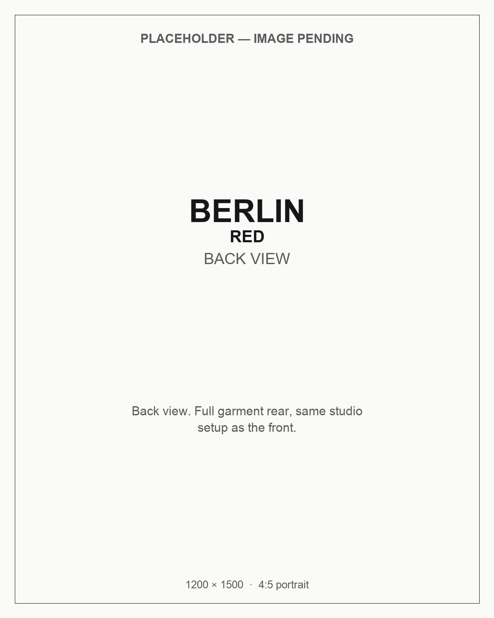 BERLIN – Red – back view